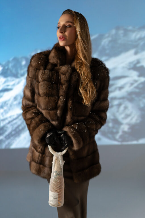 Short sable fur coat