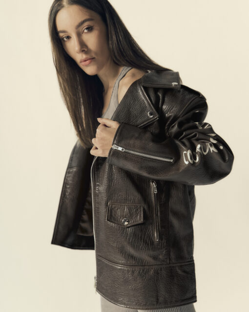 Oversized Couture is an attitude leather jacket