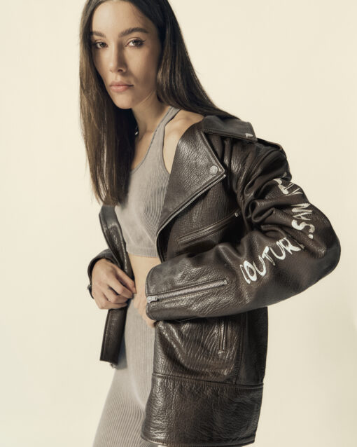 Oversized Couture is an attitude leather jacket