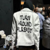 Turn around already white leather jacket