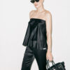 Silk long pants noir